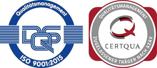 Logos DQS und CERTQUA